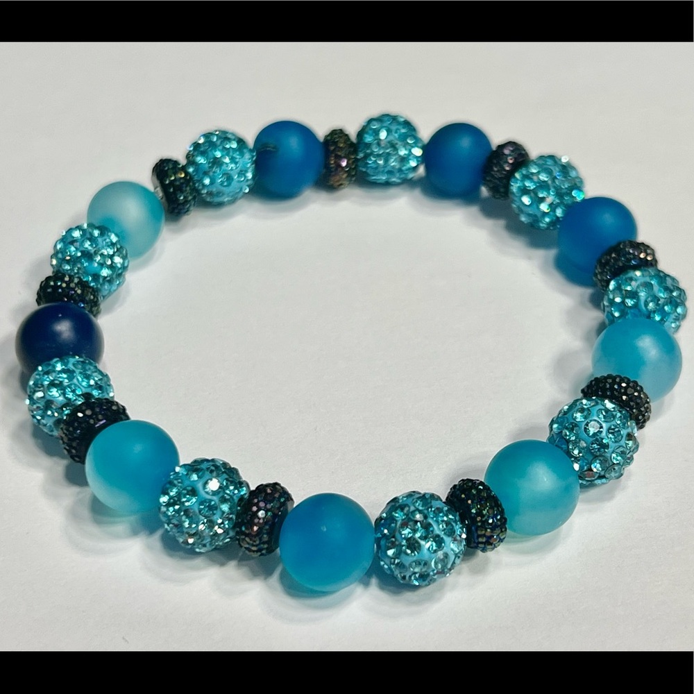 Bracelet Unisex with Agate beads. Handmade